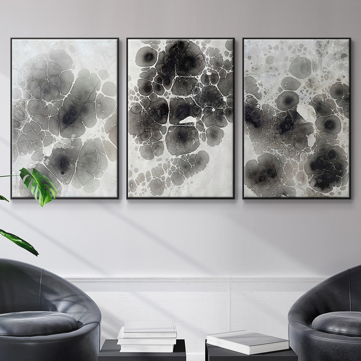 Marbling X - Floater Framed Canvas Set