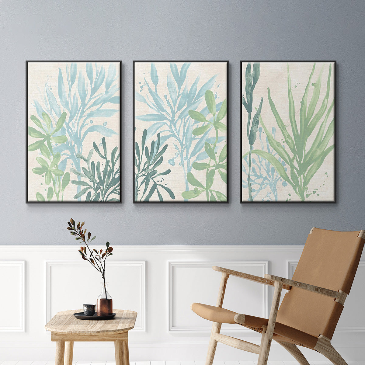 Swaying Seagrass I - Floater Framed Canvas Set