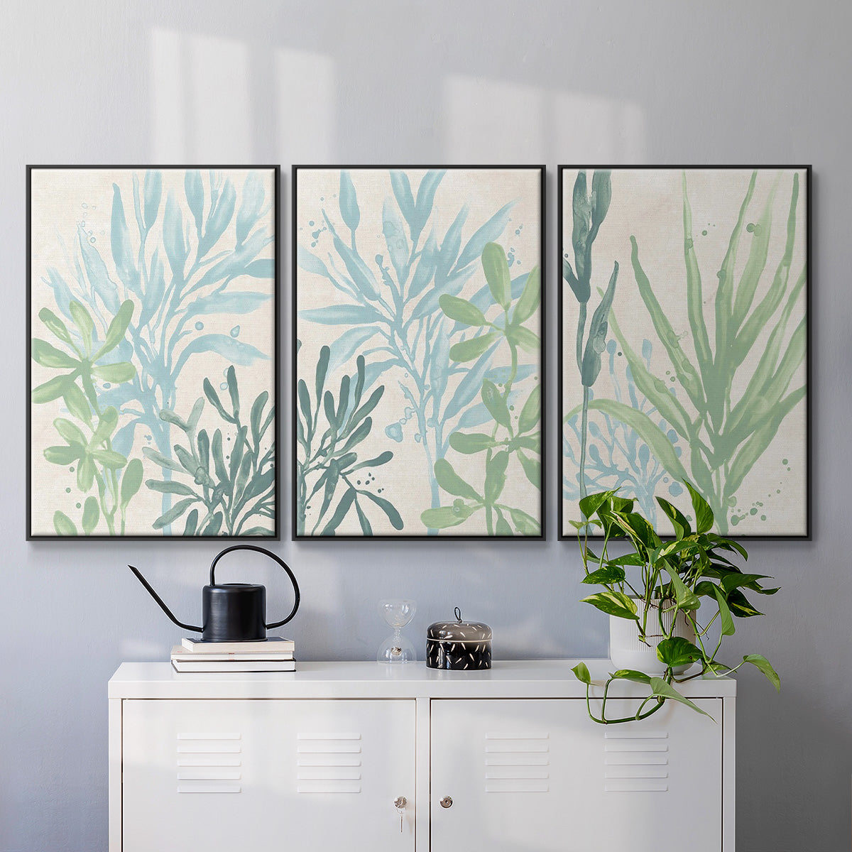 Swaying Seagrass I - Floater Framed Canvas Set