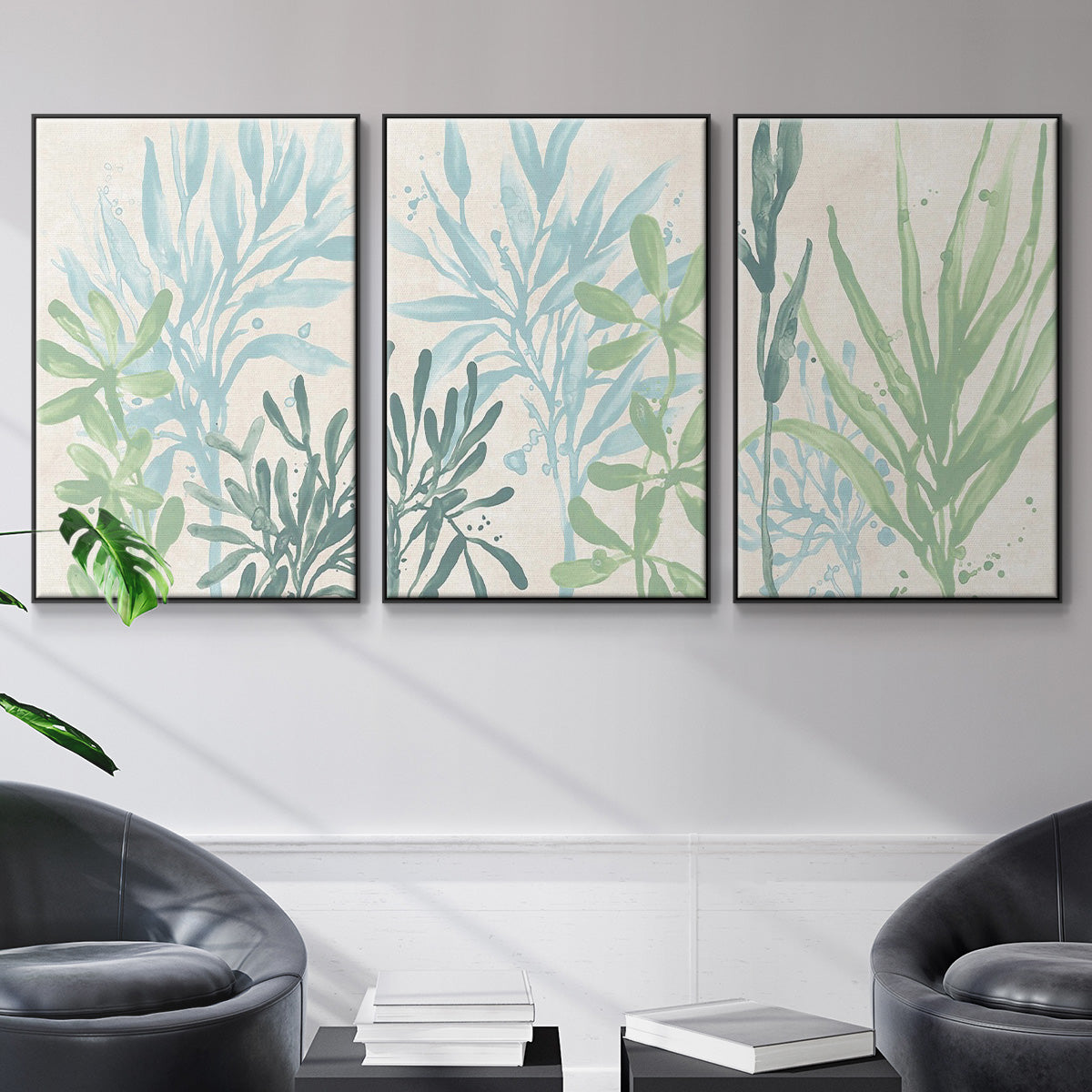 Swaying Seagrass I - Floater Framed Canvas Set