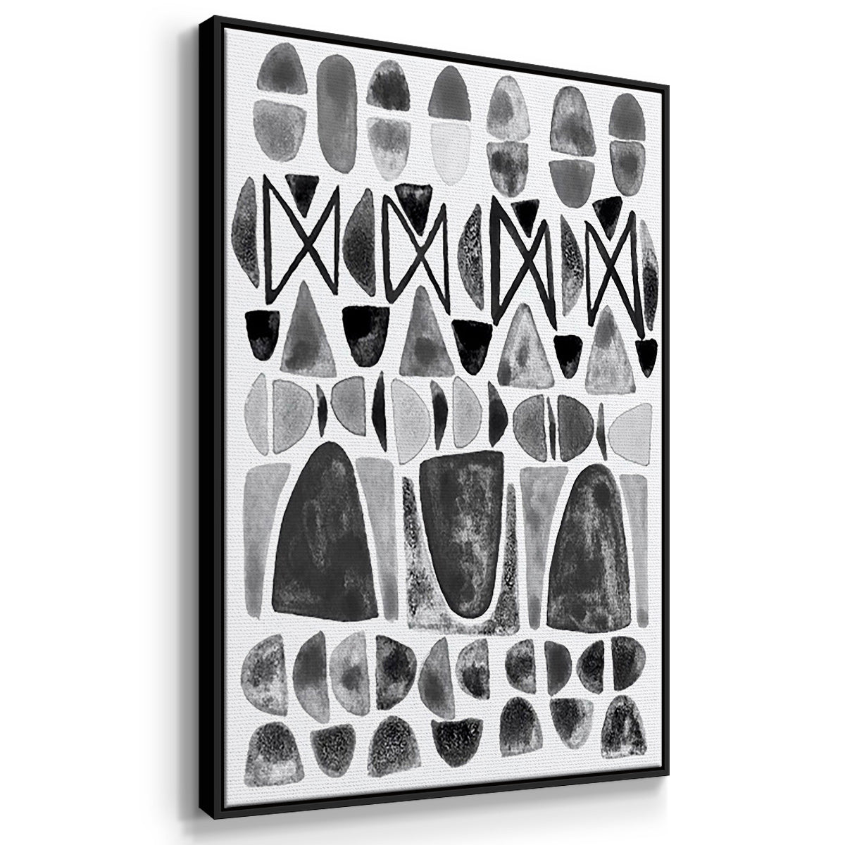 Grey Arches I - Floater Framed Canvas Set
