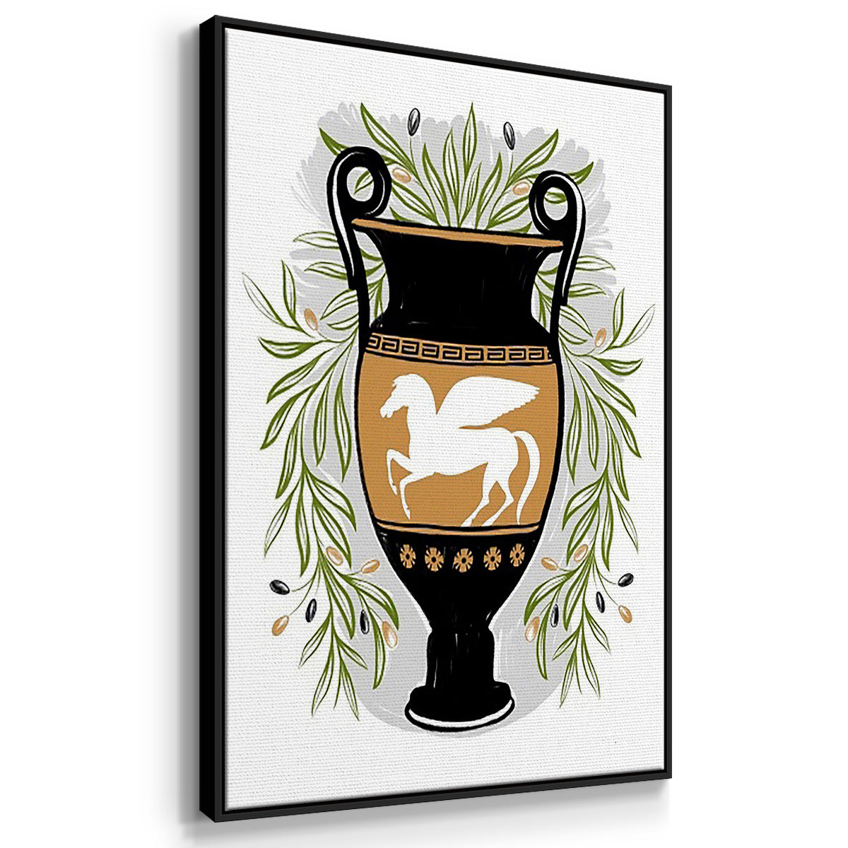 Greek Vases I - Floater Framed Canvas Set