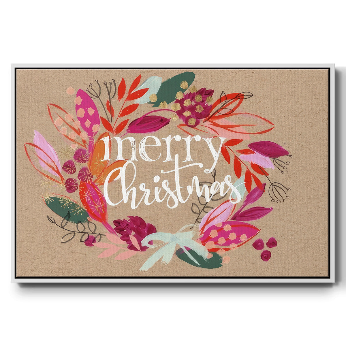 Crafty Christmas Collection A - Floater Framed Canvas Print