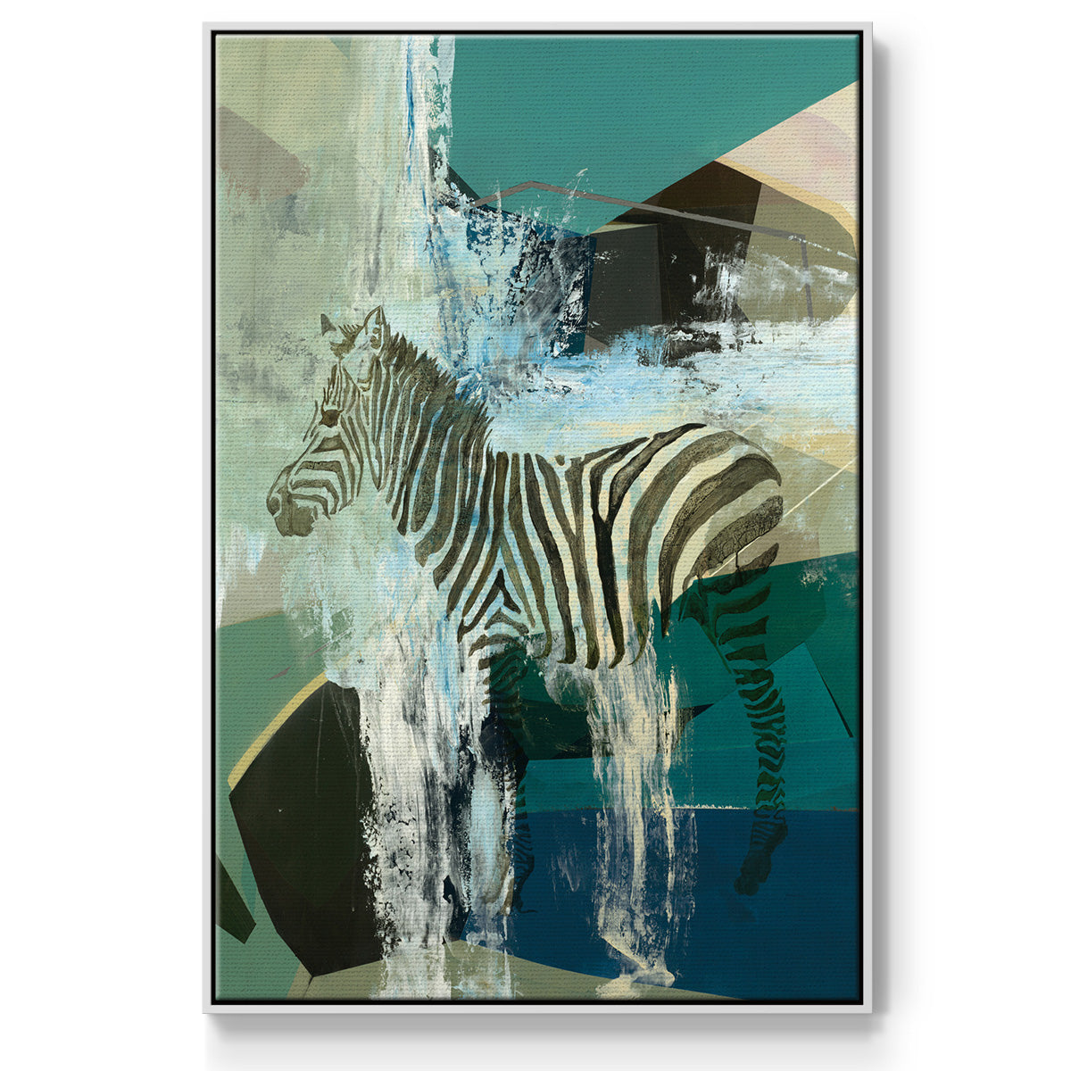 Crossing the Lines - Floater Framed Canvas Print