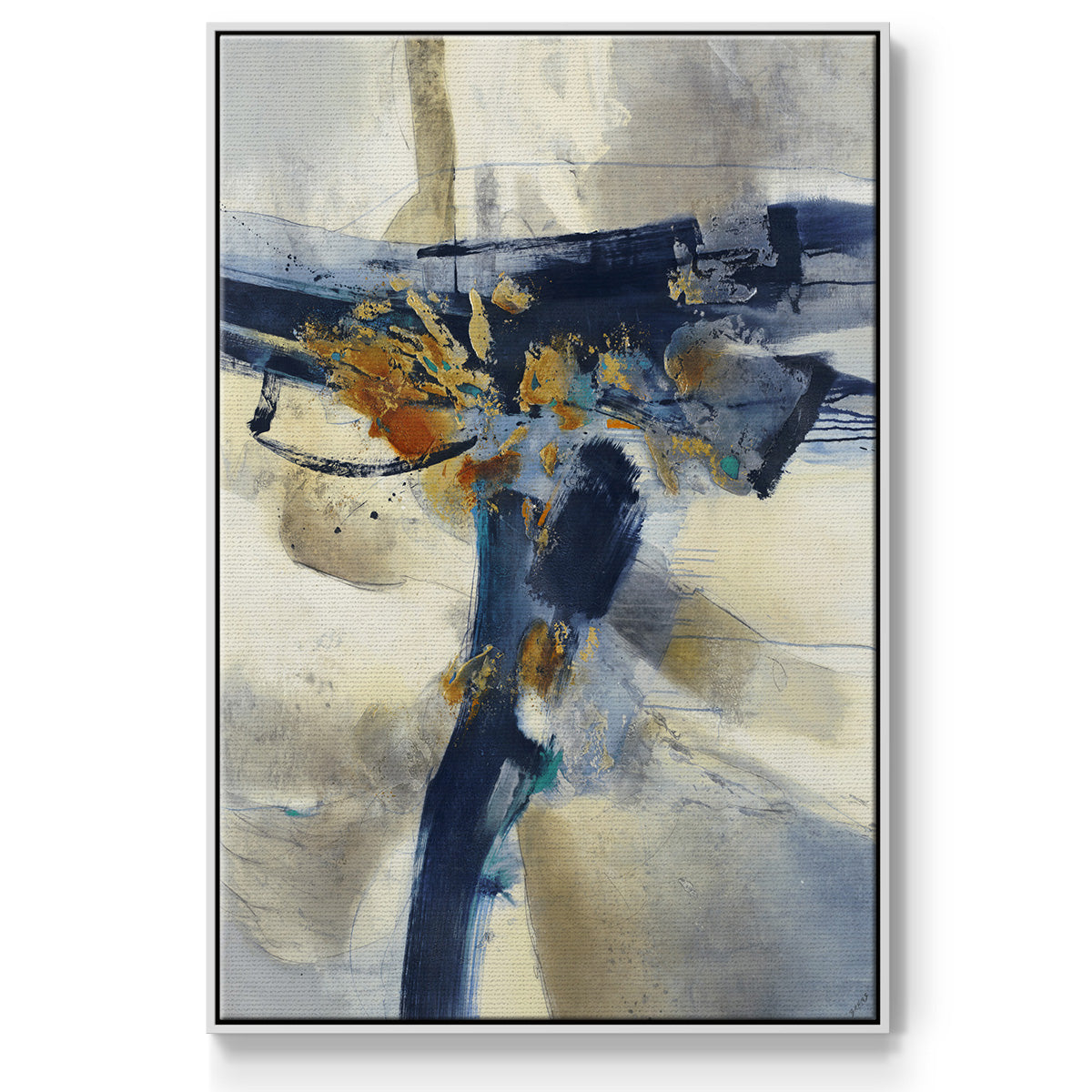 Blast - Floater Framed Canvas Print