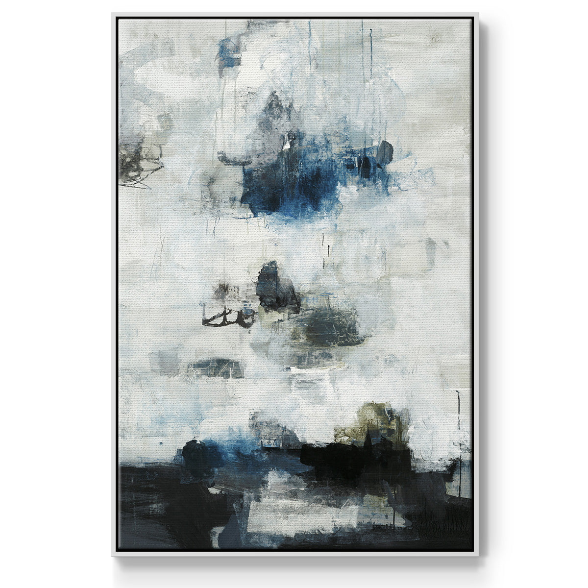 Black & Blue - Floater Framed Canvas Print