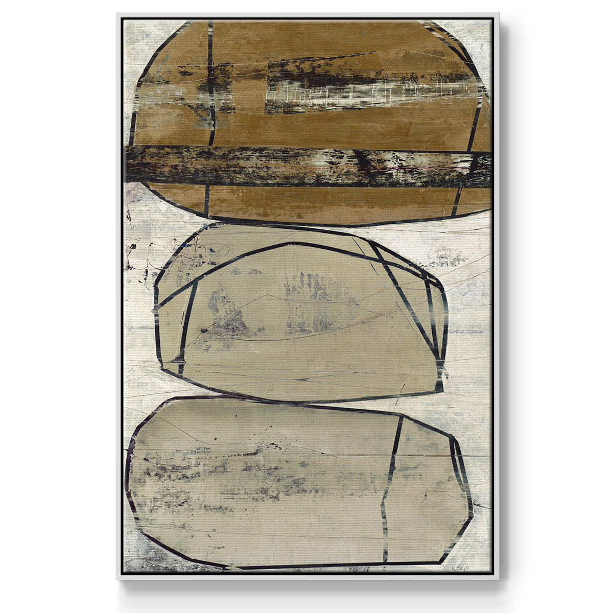 Dim Sum I - Floater Framed Canvas Print