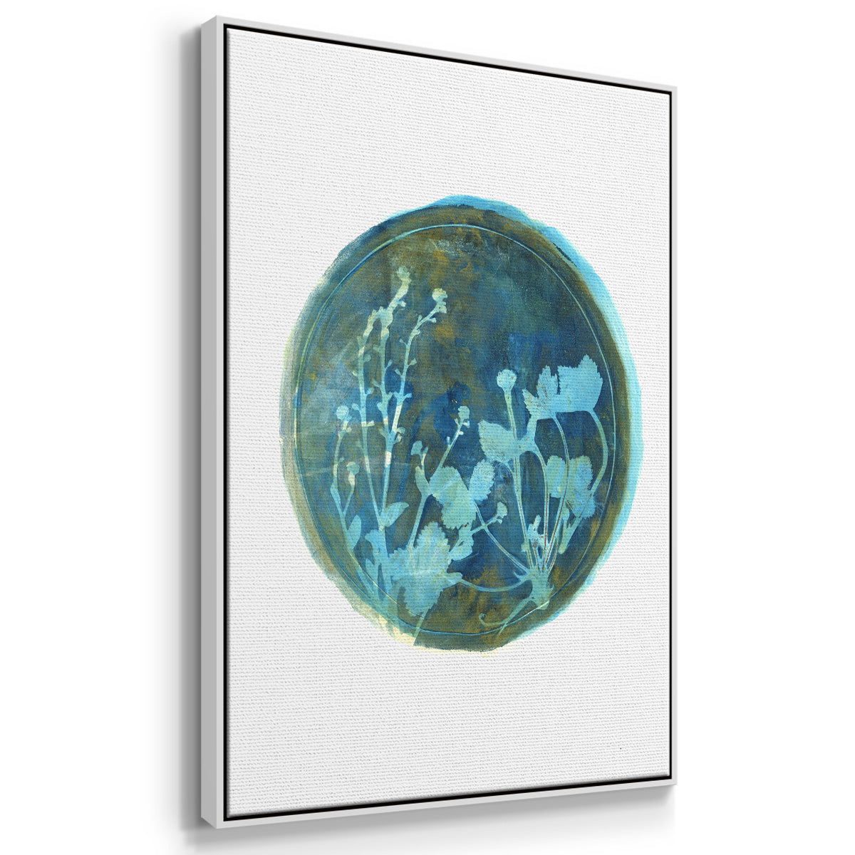Strawberries and Forg I - Floater Framed Canvas Print