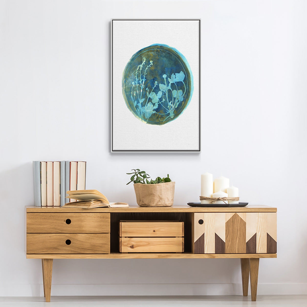 Strawberries and Forg I - Floater Framed Canvas Print