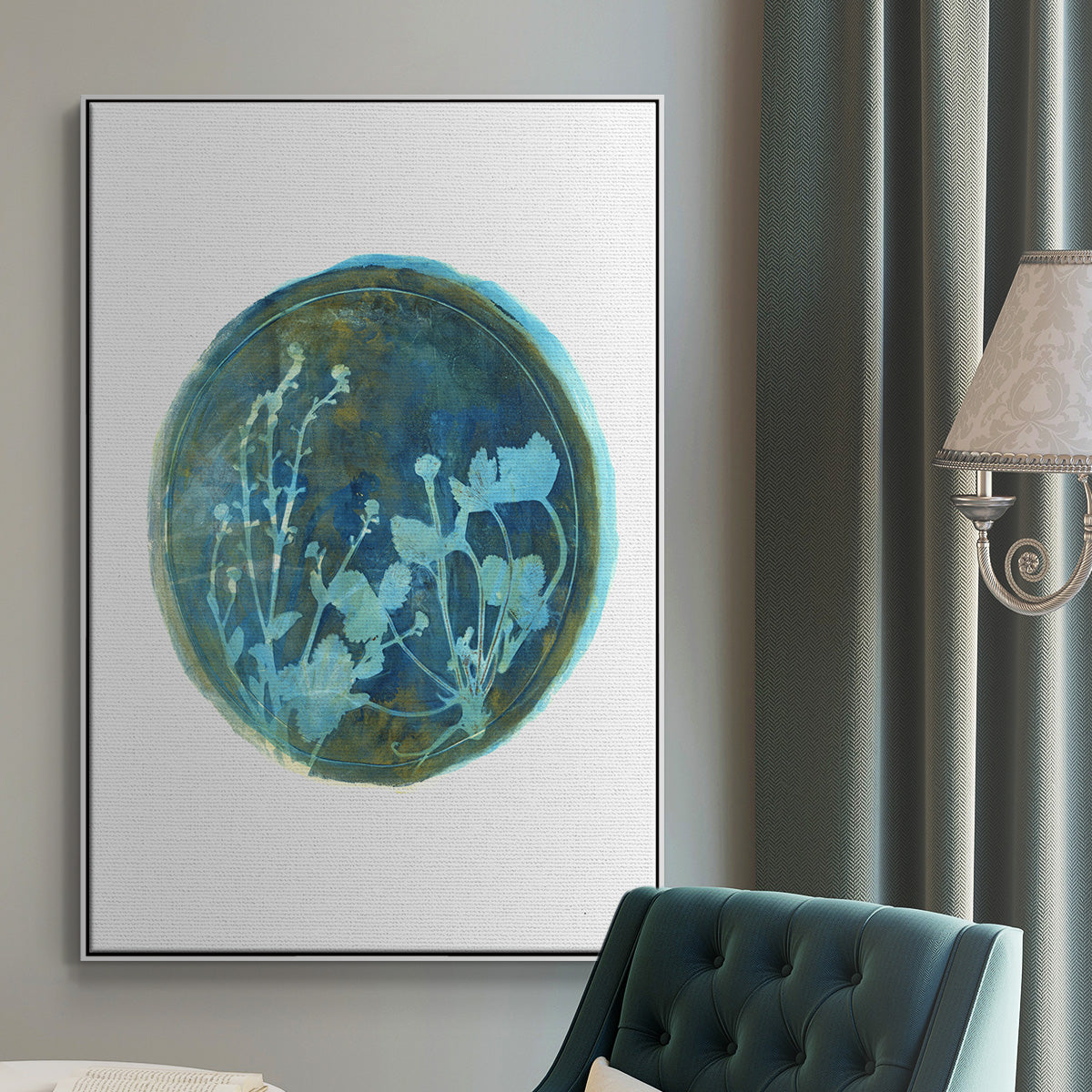 Strawberries and Forg I - Floater Framed Canvas Print