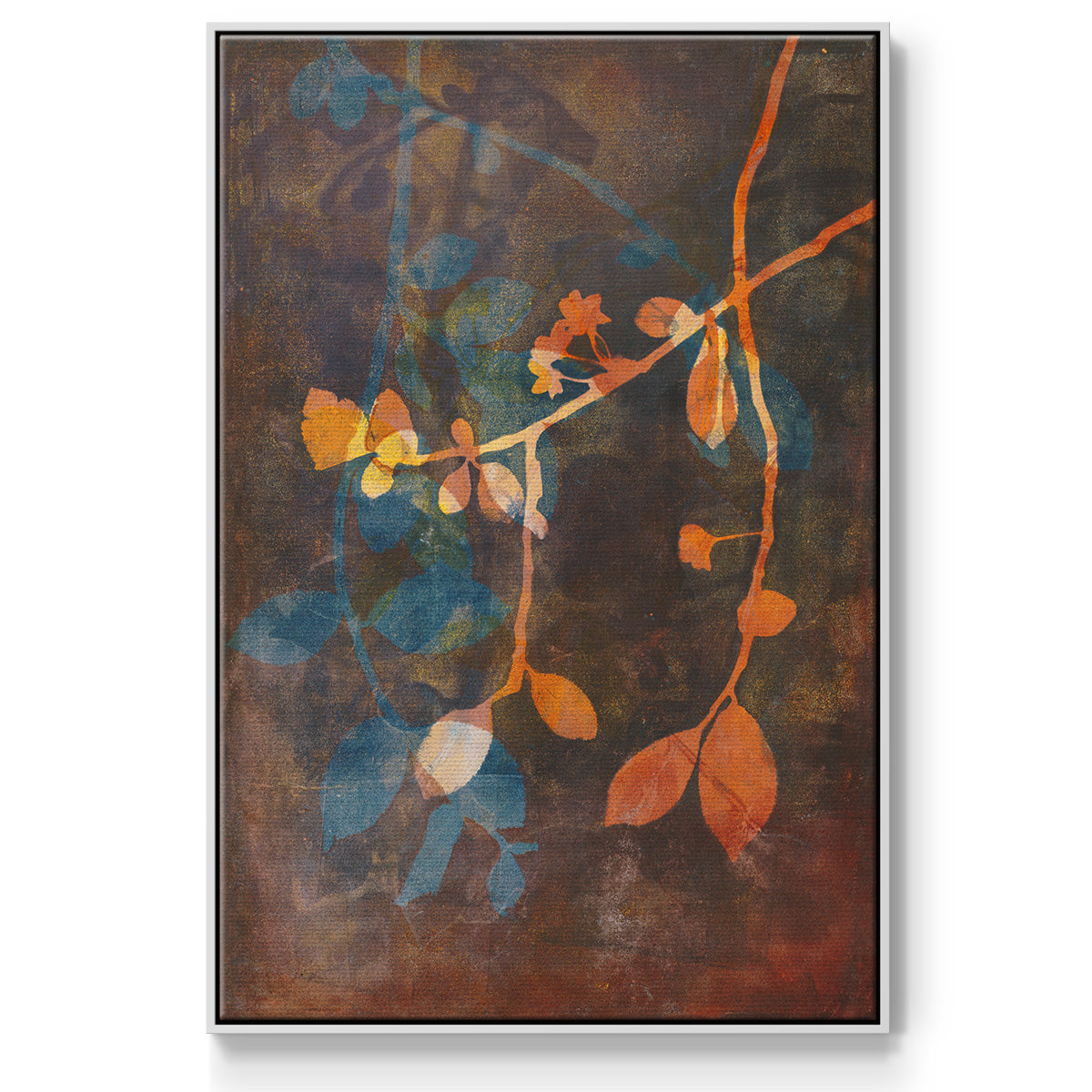 Branching Out V - Floater Framed Canvas Print