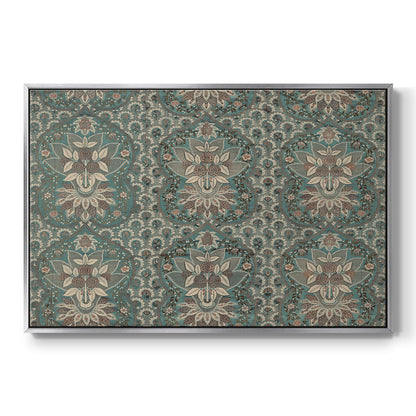 Vintage Abstract Print X - Floater Framed Canvas Print