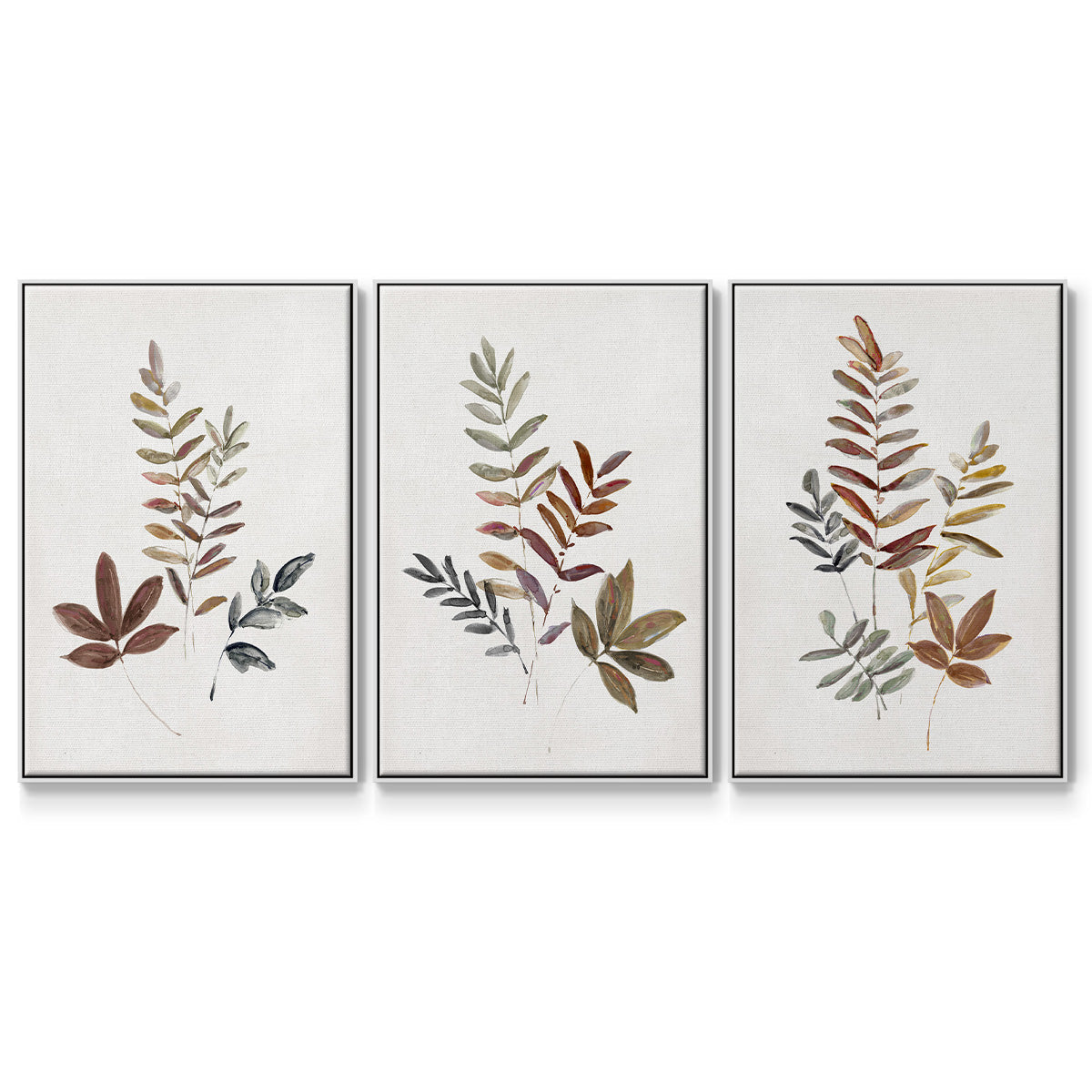 Autumn Leaves I - Floater Framed Canvas Set