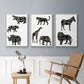 Ornamental Safari Animals I - Floater Framed Canvas Set
