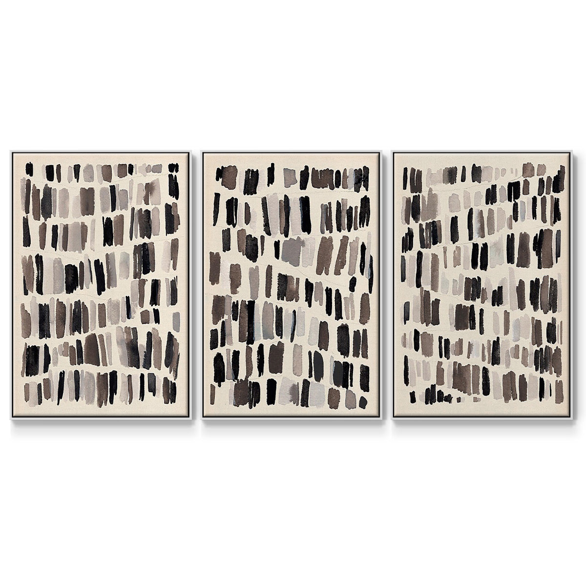 Chalk and Flint I - Floater Framed Canvas Set