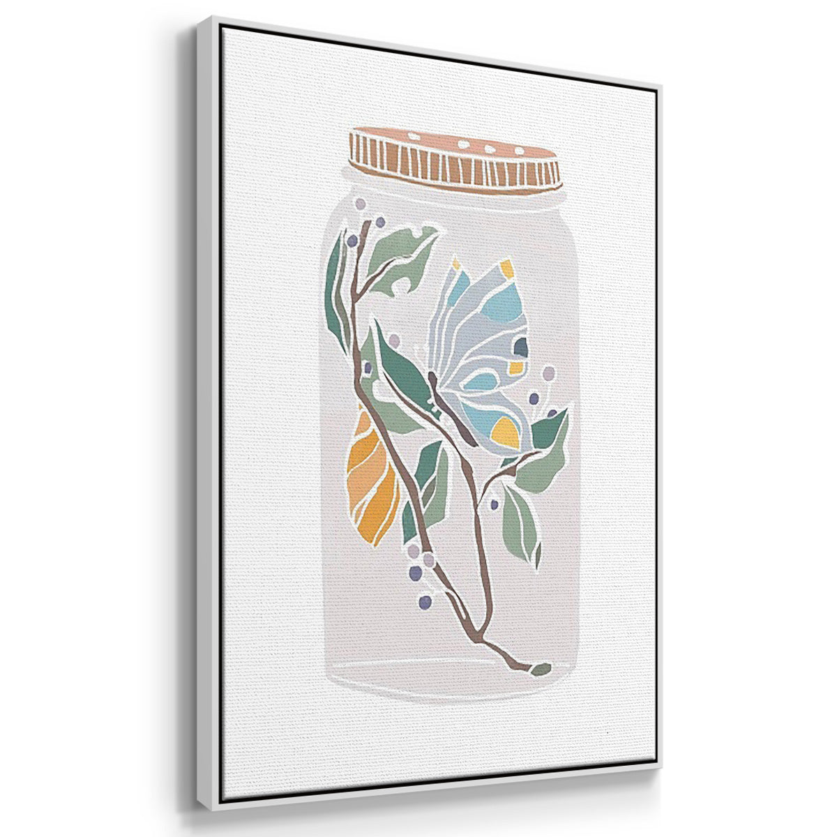 Nature Jar I - Floater Framed Canvas Set