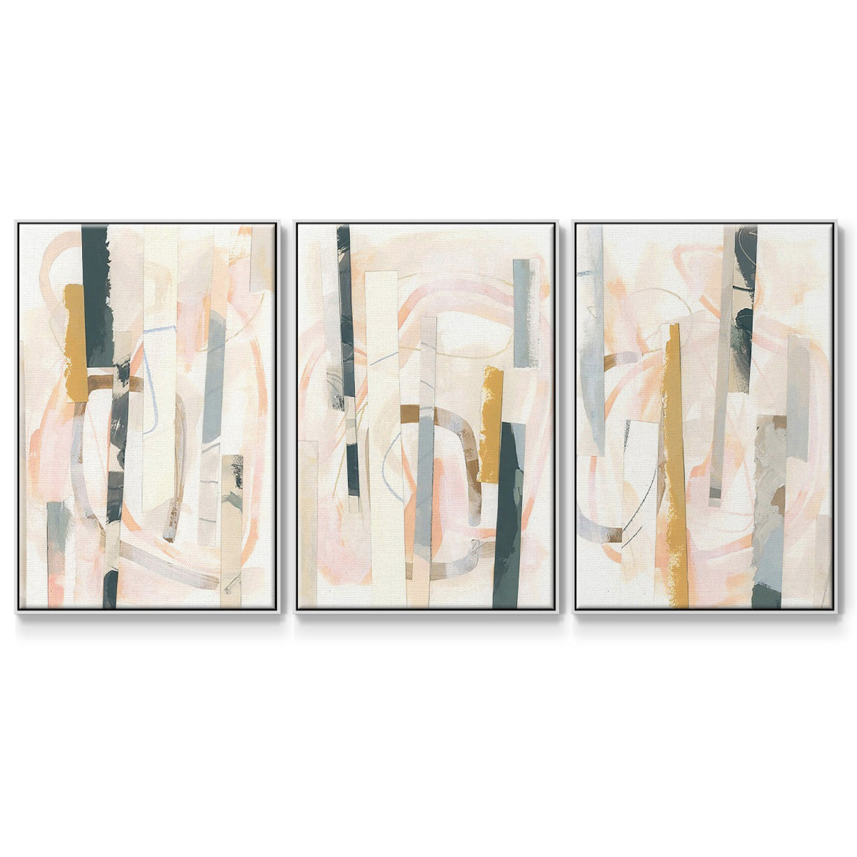 Melon Litmus I - Floater Framed Canvas Set