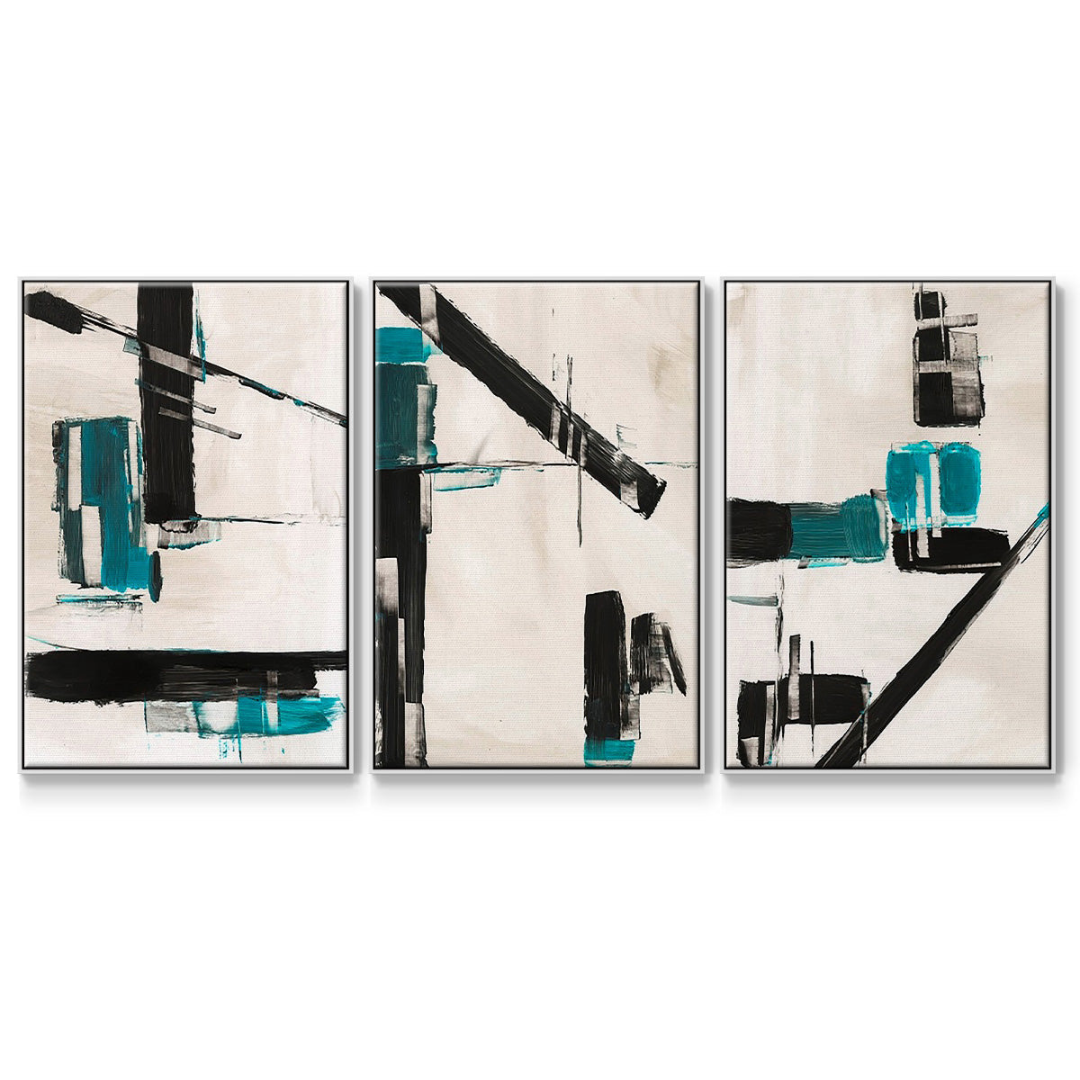 Geometry Notes I - Floater Framed Canvas Set