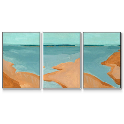 Out on the Sandbar I - Floater Framed Canvas Set