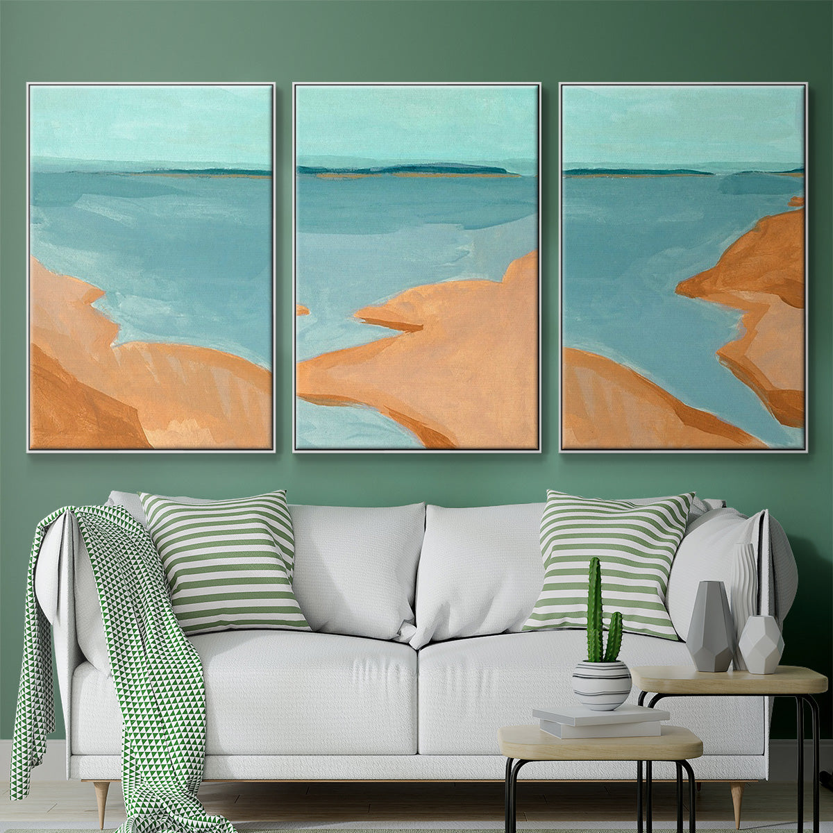 Out on the Sandbar I - Floater Framed Canvas Set