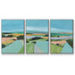 Bright Colored Countryside I - Floater Framed Canvas Set