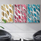 Patterned Leaf Shapes I - Floater Framed Canvas Set