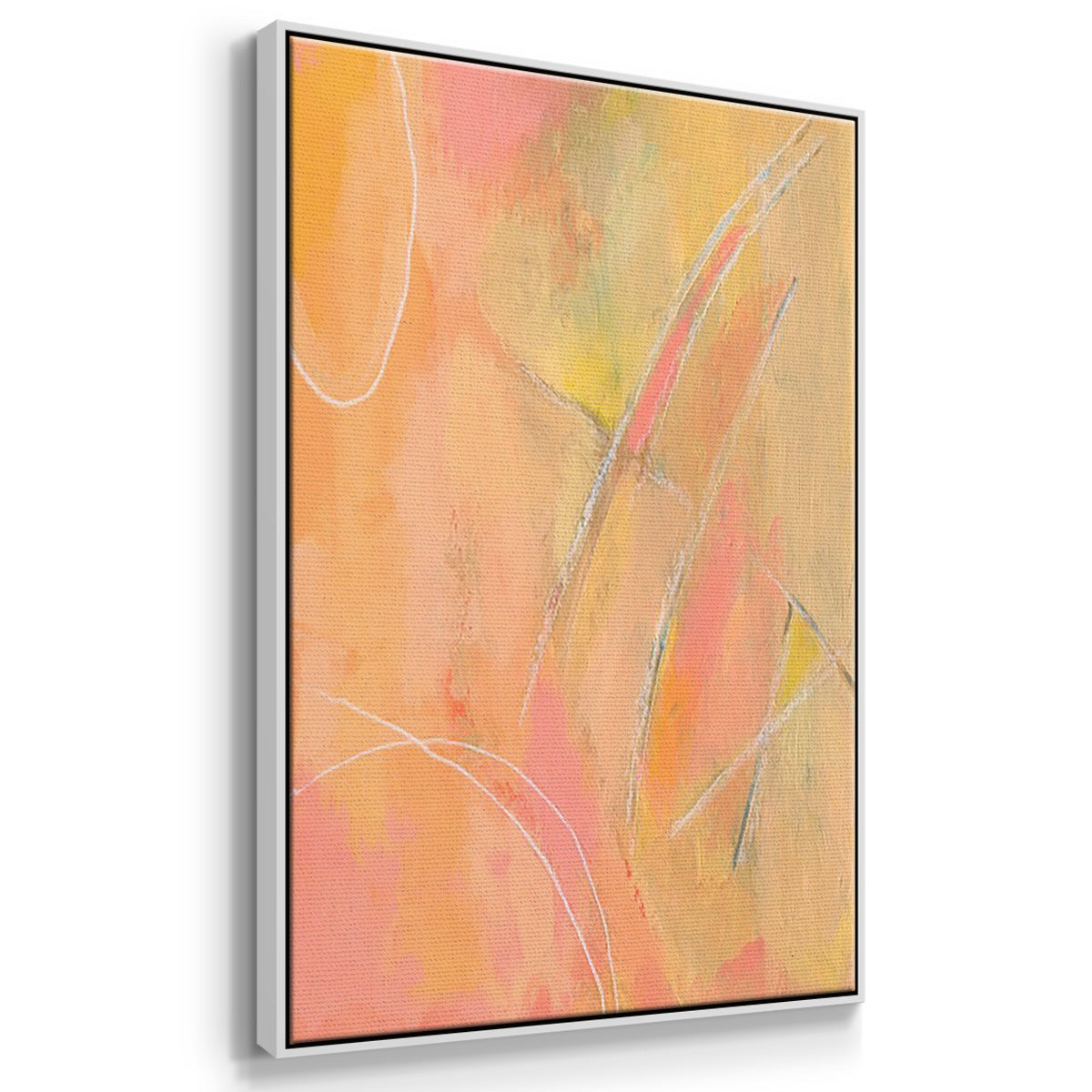 Peach Bliss I - Floater Framed Canvas Set