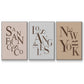 Neutral City Center Type I - Floater Framed Canvas Set