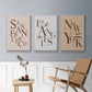 Neutral City Center Type I - Floater Framed Canvas Set