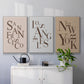 Neutral City Center Type I - Floater Framed Canvas Set