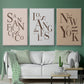 Neutral City Center Type I - Floater Framed Canvas Set
