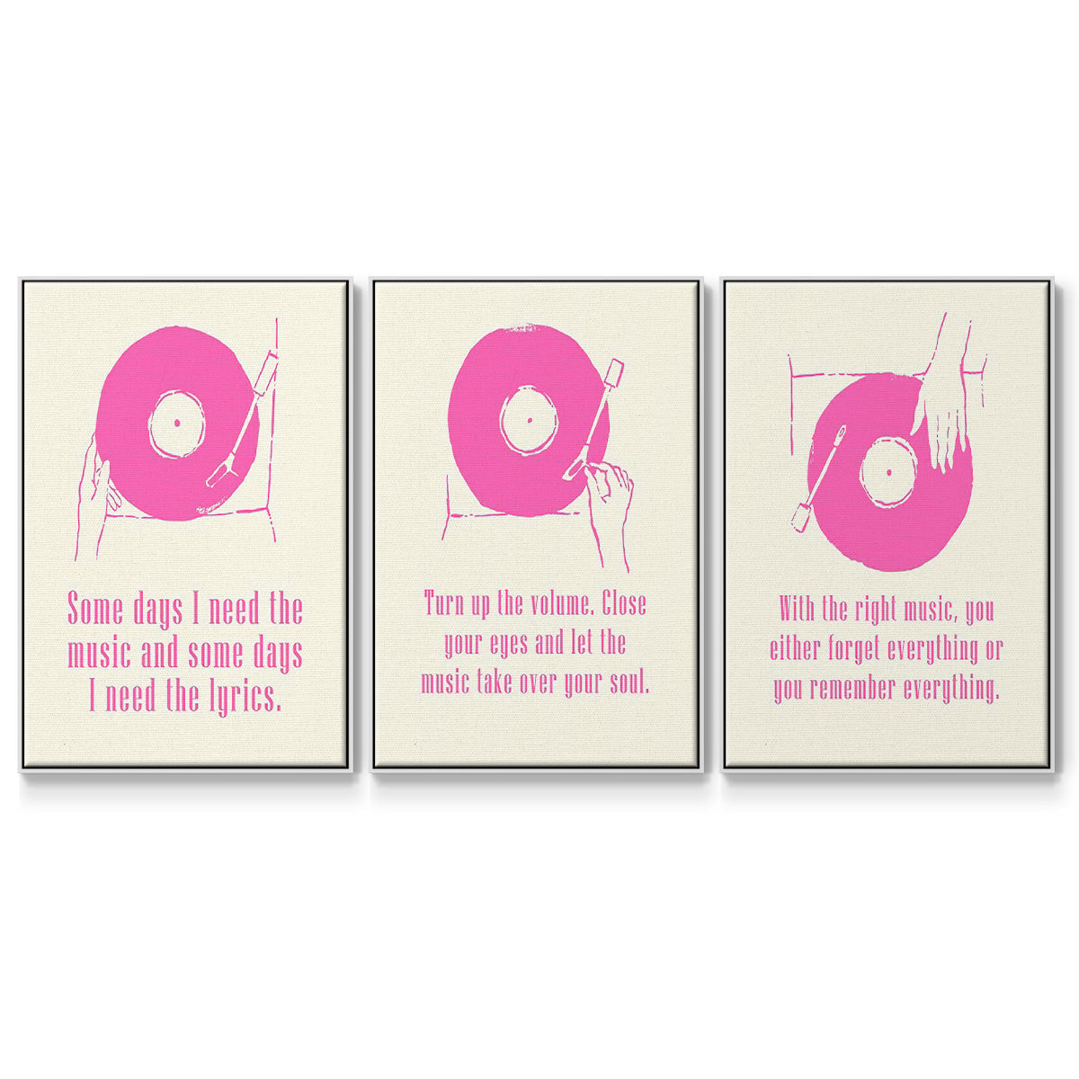 Sweet Melody I - Floater Framed Canvas Set