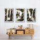 Onyx Obelisks I - Floater Framed Canvas Set