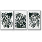 Ink Jungle I - Floater Framed Canvas Set