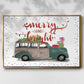 Christmas Cars Collection A - Floater Framed Canvas Print