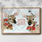 Deer Christmas Collection A - Floater Framed Canvas Print