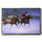Christmas Rush - Floater Framed Canvas Print