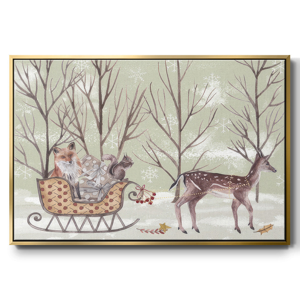 Christmas Time I - Floater Framed Canvas Print