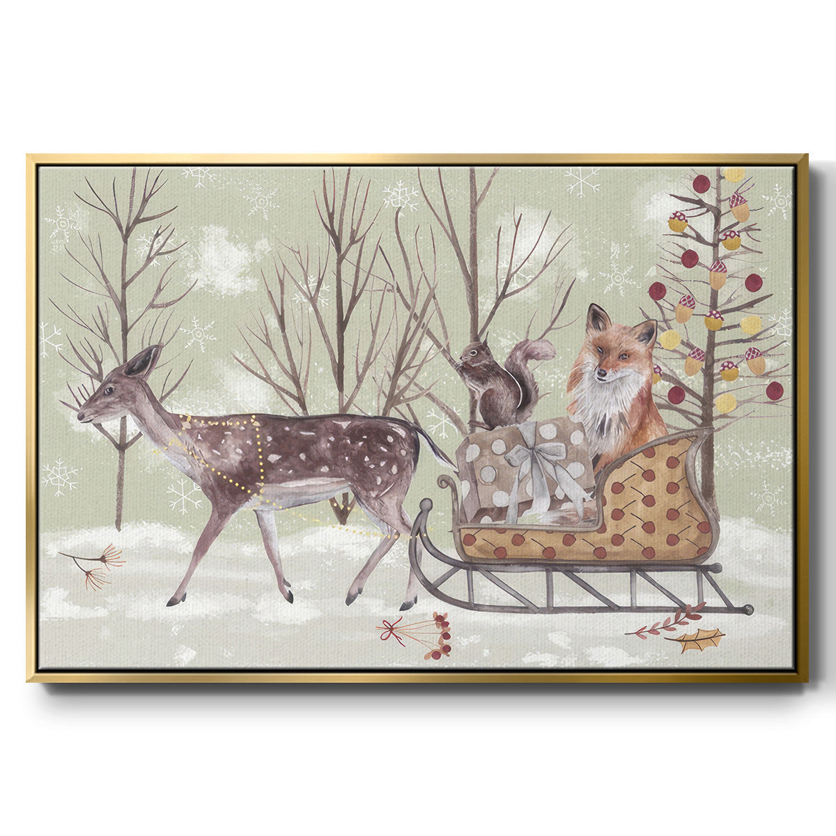 Christmas Time Collection A - Floater Framed Canvas Print