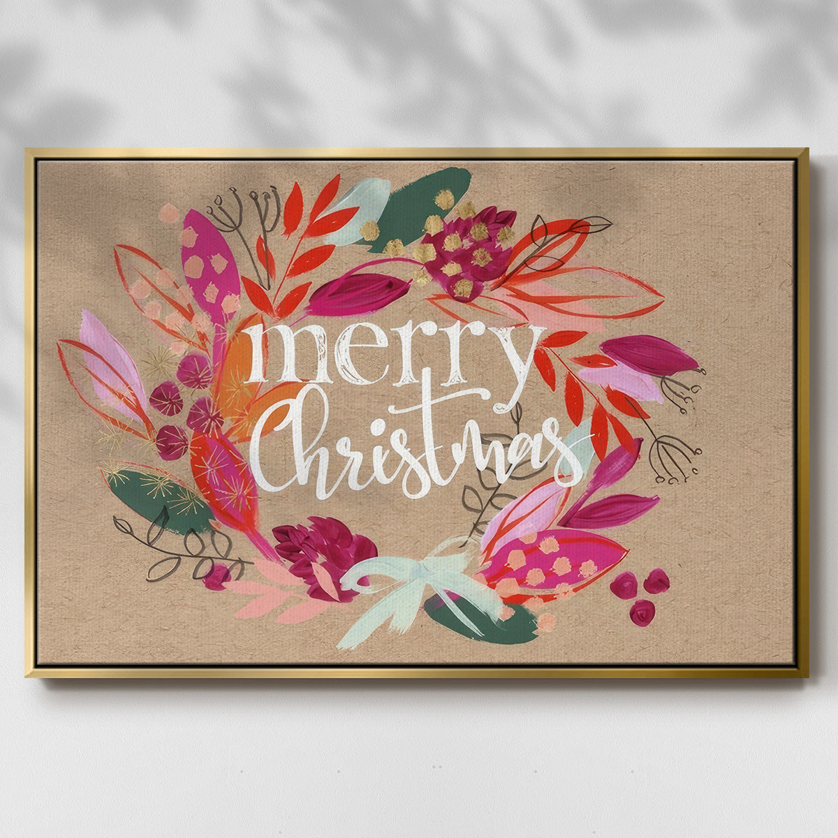 Crafty Christmas Collection A - Floater Framed Canvas Print