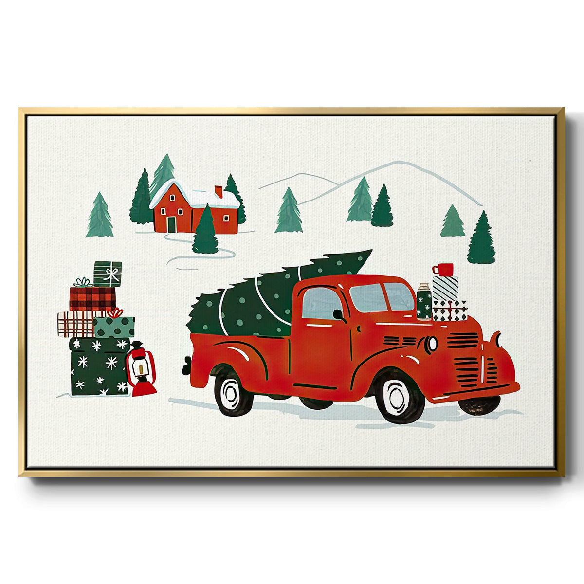 Going to Grandmas Collection A - Floater Framed Canvas Print
