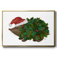 Christmas Holly Hedgehog - Floater Framed Canvas Print