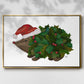 Christmas Holly Hedgehog - Floater Framed Canvas Print