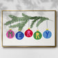 Colorful Christmas Collection A - Floater Framed Canvas Print