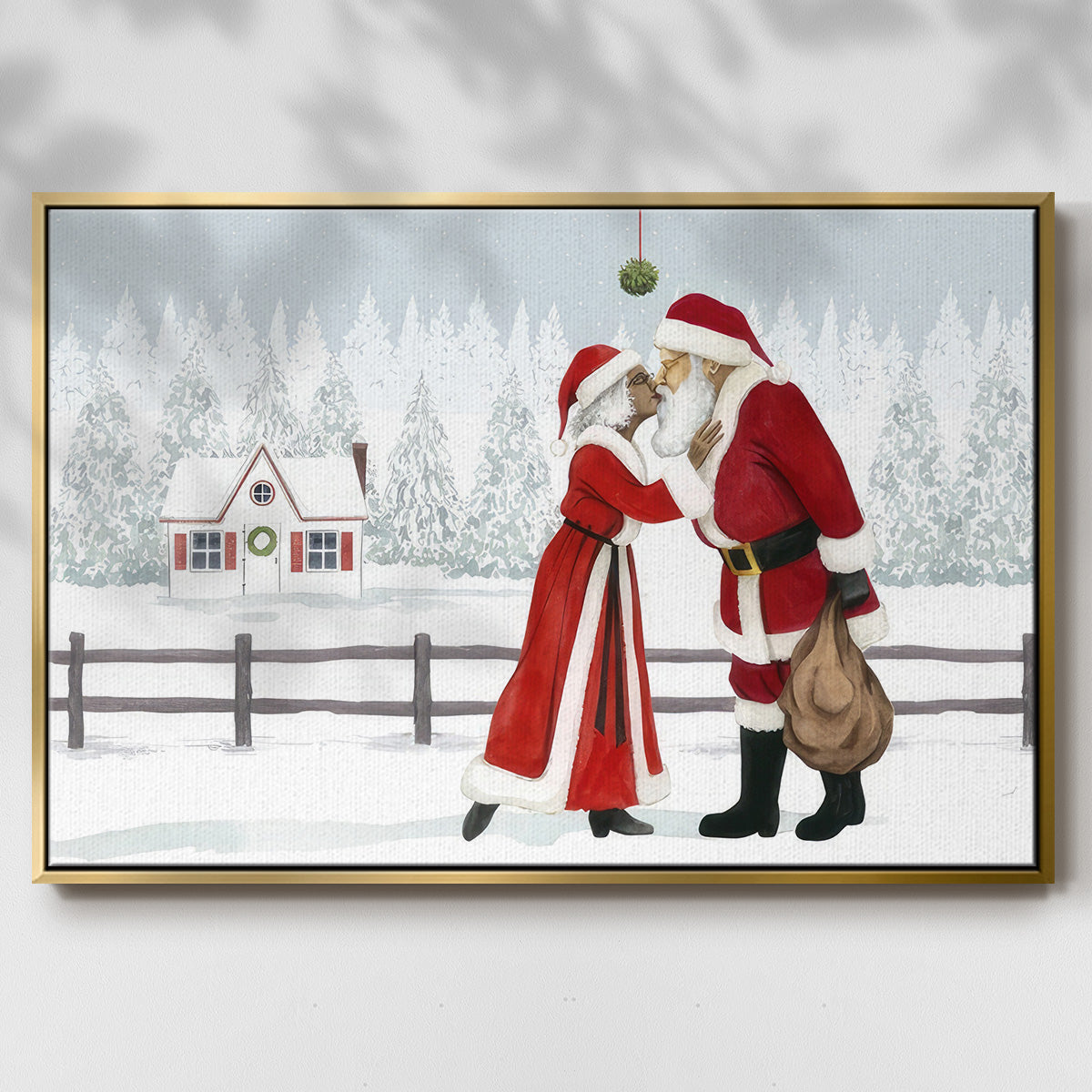 Christmas Love Collection A - Floater Framed Canvas Print