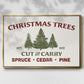 Christmas Farm Sign I - Floater Framed Canvas Print