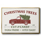 Christmas Farm Sign Collection A - Floater Framed Canvas Print