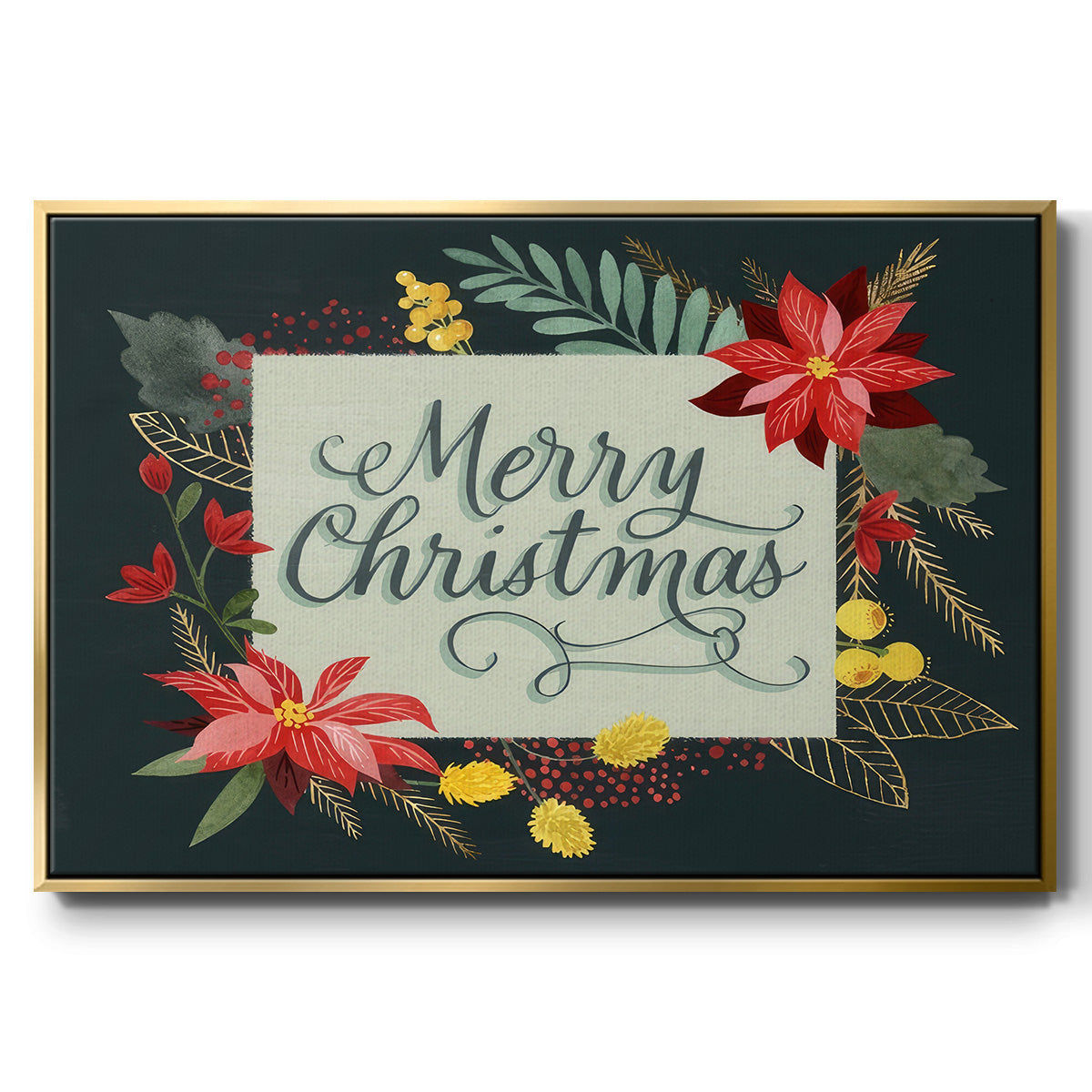 Bright Christmas Night I - Floater Framed Canvas Print