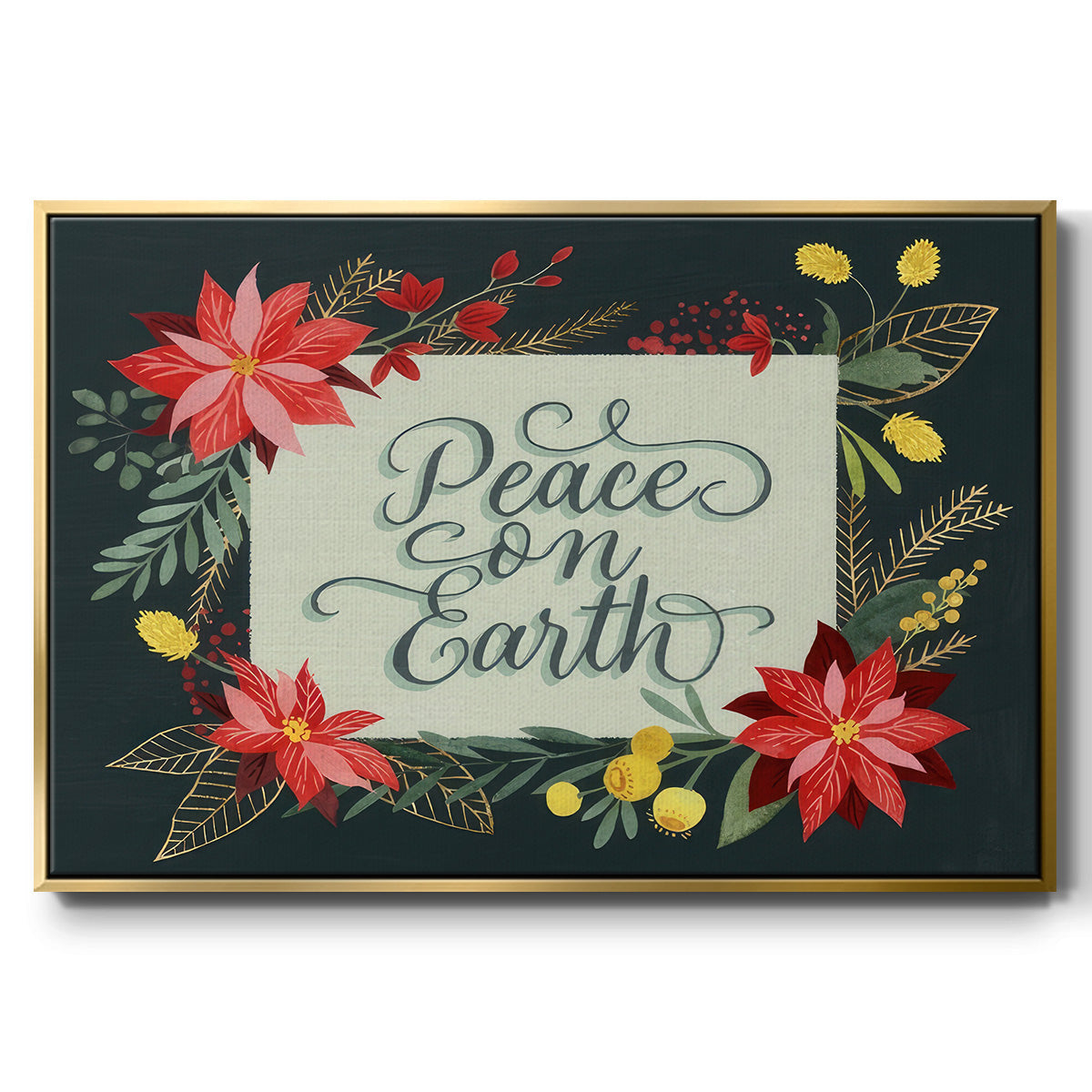 Bright Christmas Night II - Floater Framed Canvas Print