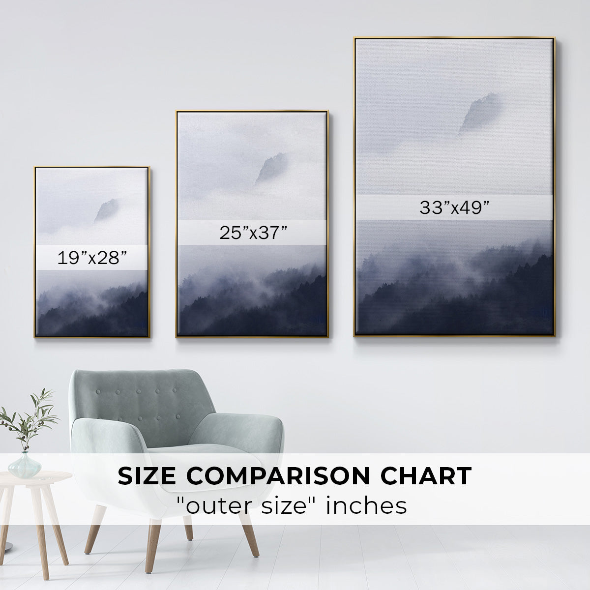Above the Clouds - Floater Framed Canvas Print